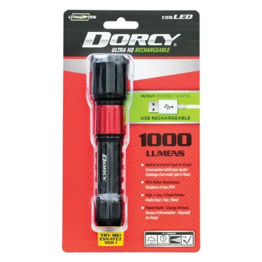 Dorcy 1,000-Lumen USB Rechargeable Flashlight with Power Bank