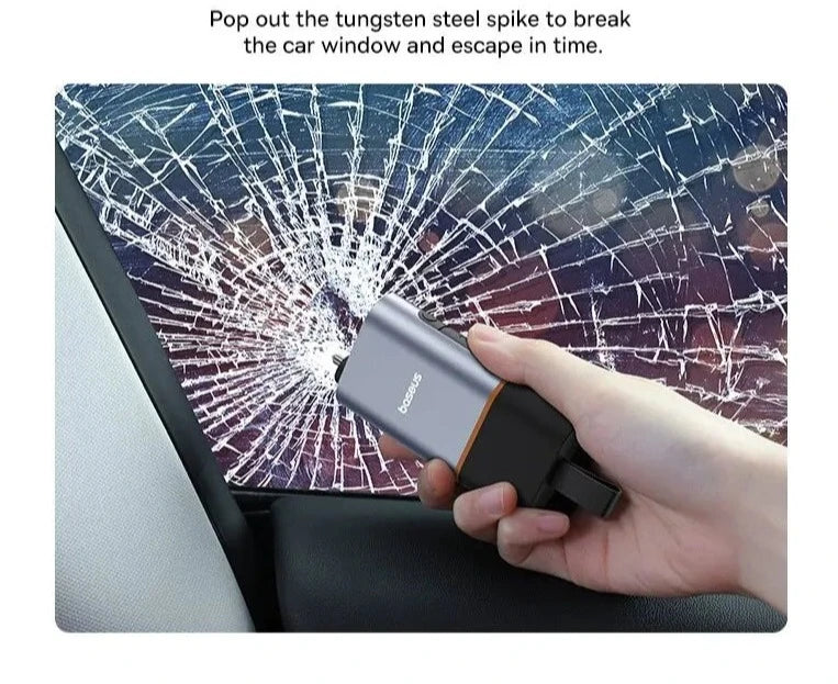 Emergency Car Window Hammer with light