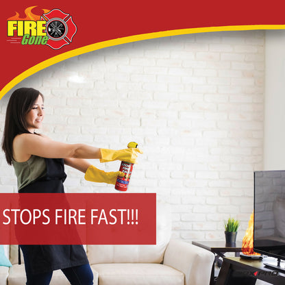 Fire Gone® Fire Suppressant 2-Pack with Brackets – 16 oz. Each