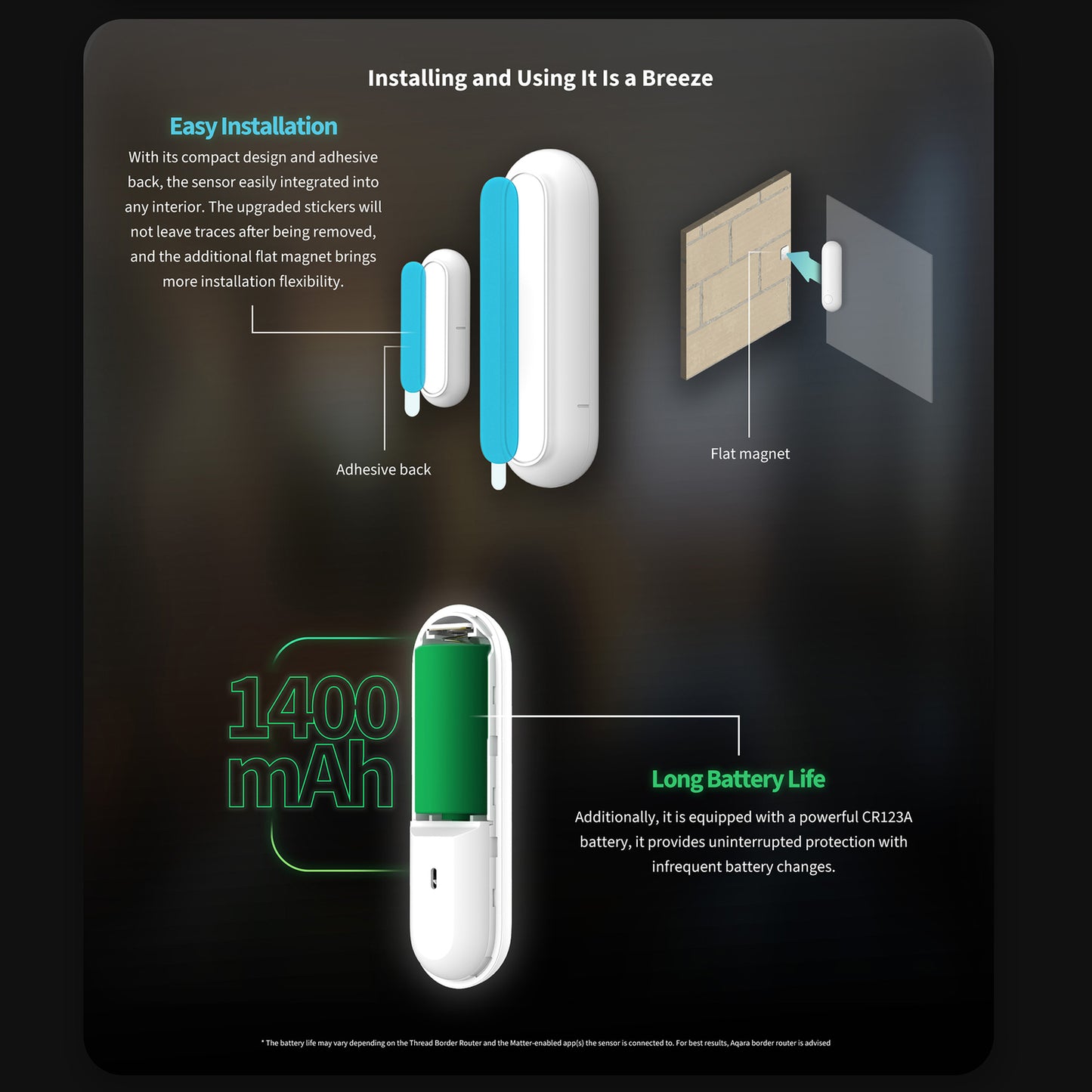 Aqara® Matter and Thread Smart Door and Window Sensor P2