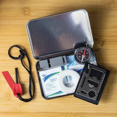 LifeGear First Aid and Survival Essentials Tin