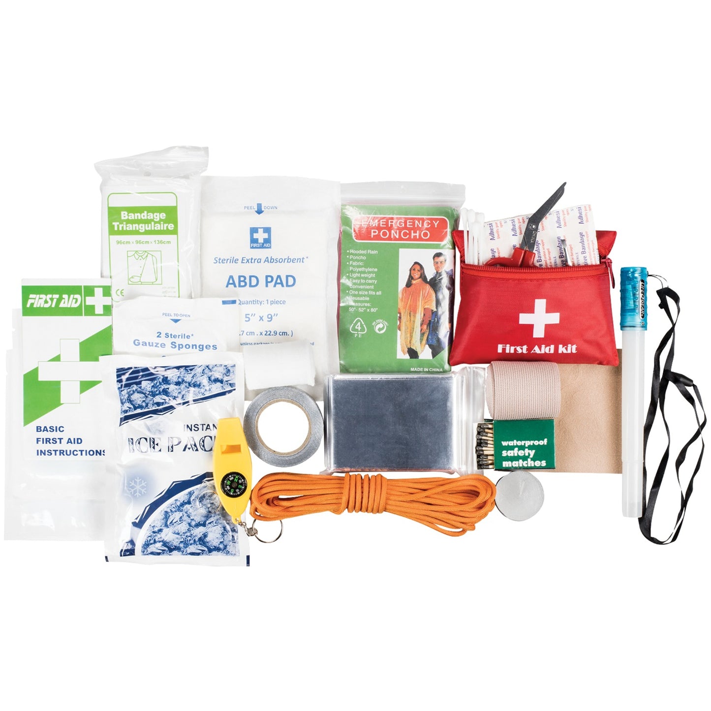 LifeGear 130-Piece Dry Bag First Aid & Survival Kit