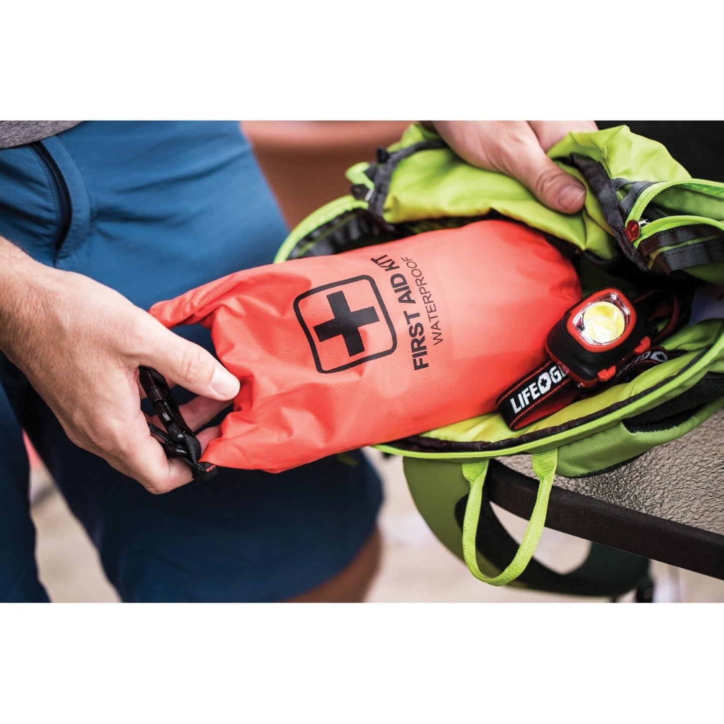 LifeGear 130-Piece Dry Bag First Aid & Survival Kit